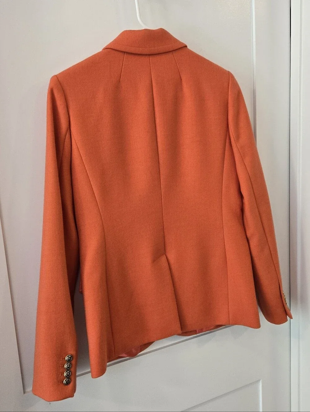J.Crew Orange 100% Wool Blazer Sz 6